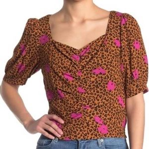 ✨5 FOR $25✨  Elodie Leopard Floral Blouse